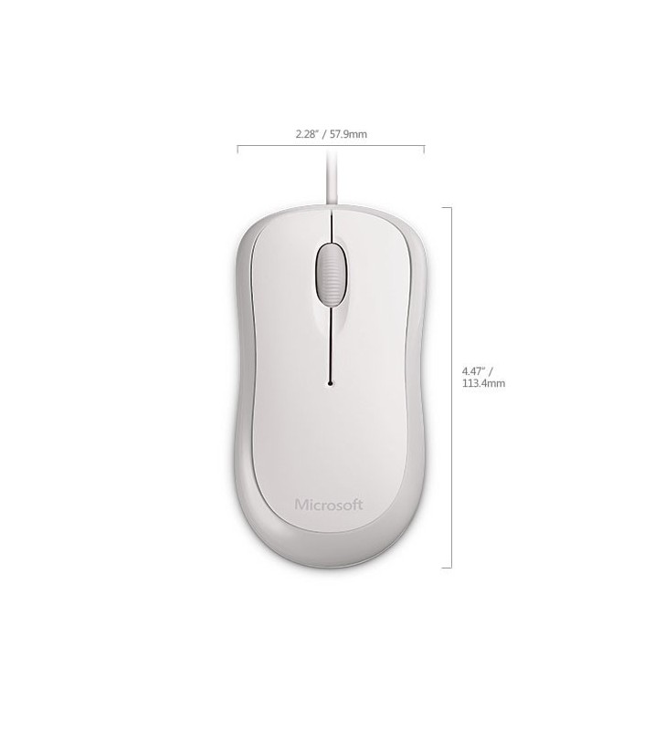 Mouse Optic Microsoft 4YH-00008, USB, White