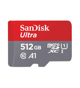 512GB SANDISK ULTRA MICROSDXC+/SD 120MB/S A1 CLASS 10 UHS-I