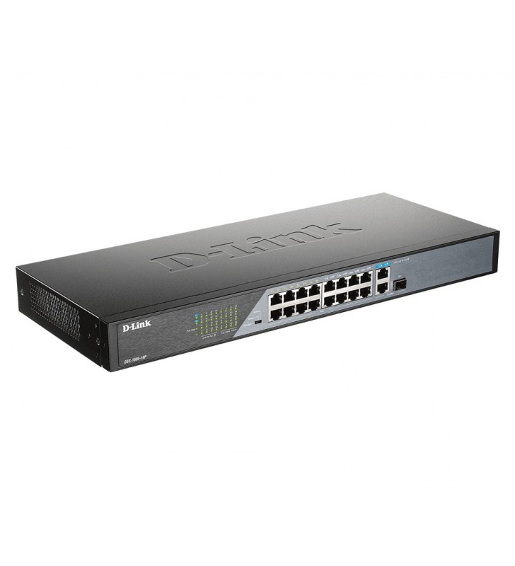 D-Link DSS-100E-18P switch-uri Fara management Fast Ethernet (10/100) Power over Ethernet (PoE) Suport Negru