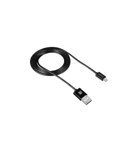 CANYON Lightning USB Cable for Apple, round, cable length 1m, Black, 15.9*7*1000mm, 0.018kg