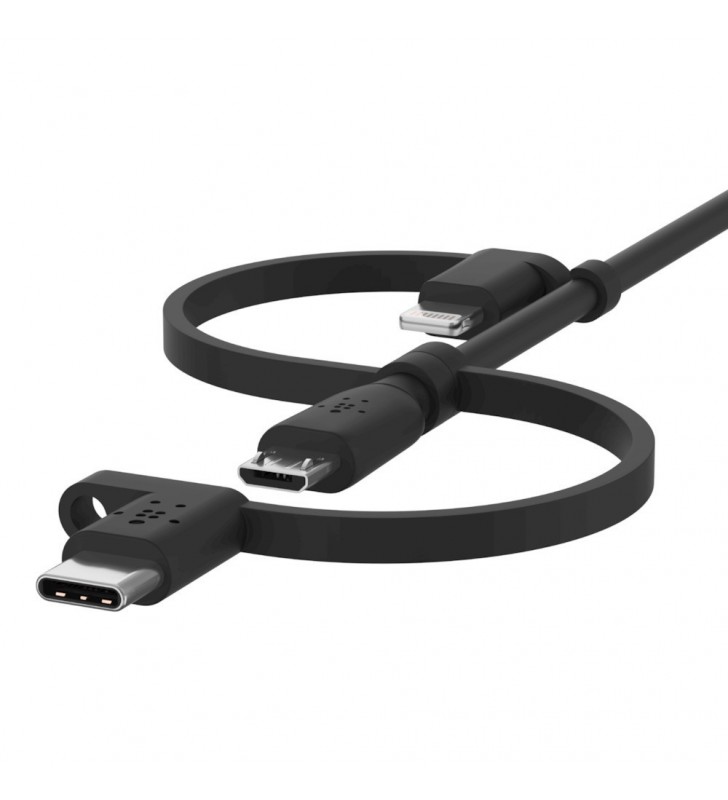 Belkin BOOST CHARGE cabluri USB 1 m USB A USB C/Micro-USB B/Lightning Negru