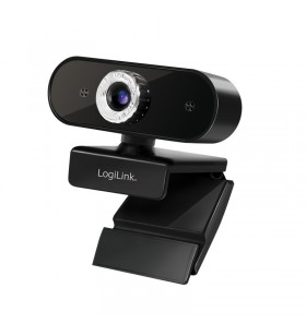 CAMERA WEB LOGILINK senzor. 1080p Full-HD cu rezolutie video 1920x1080 inclinare 30grade, rotatie 180grade, microfon, cablu 1.45m, "UA0371" (include TV 0.15 lei)