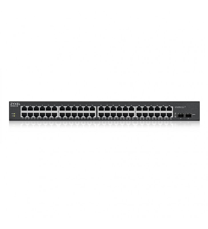 Zyxel GS1900-48HPv2 Gestionate L2 Gigabit Ethernet (10/100/1000) Power over Ethernet (PoE) Suport Negru