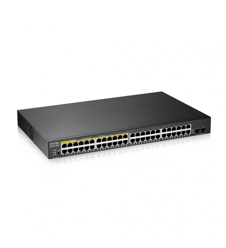 Zyxel GS1900-48HPv2 Gestionate L2 Gigabit Ethernet (10/100/1000) Power over Ethernet (PoE) Suport Negru
