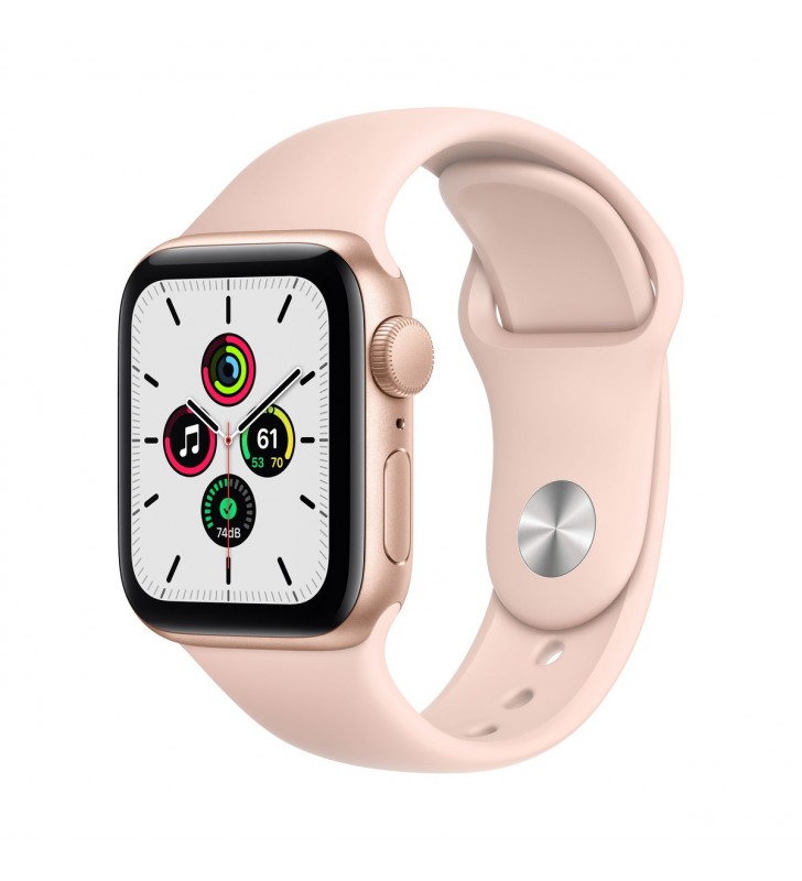 Apple Watch SE GPS + Cellular, 44mm Gold Aluminium Case with Pink Sand Sport Band - Regular