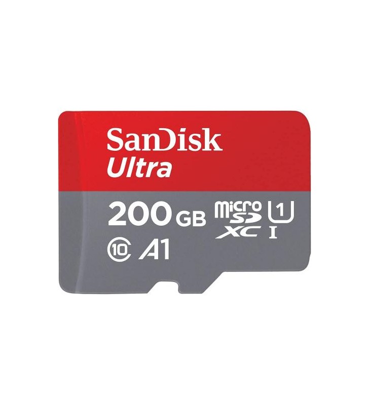 SANDISK Ultra 200GB microSDXC 120MB/s A1 Class 10 UHS-I + SD Adapter