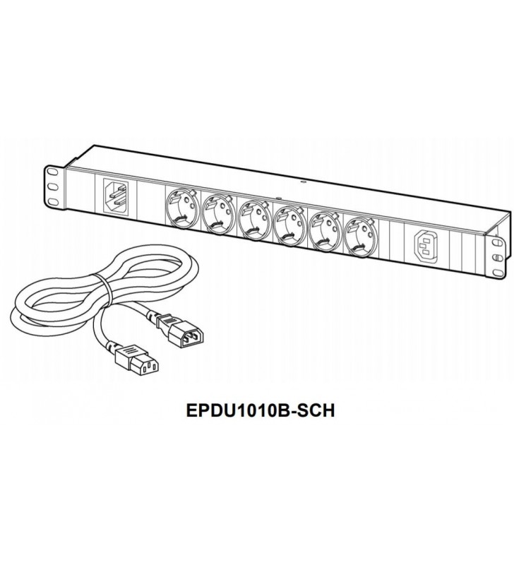 APC EPDU1010B-SCH unități de distribuție a energiei electrice (PDU) 7 ieșire(i) AC 1U Negru