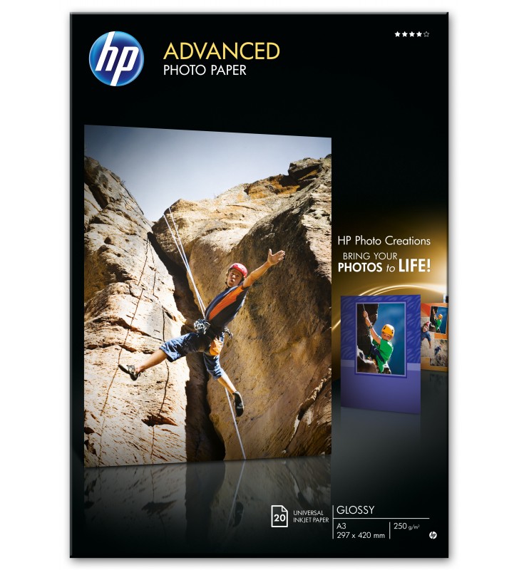 HP Q8697A hârtii fotografică A3 Glasată tip high-gloss