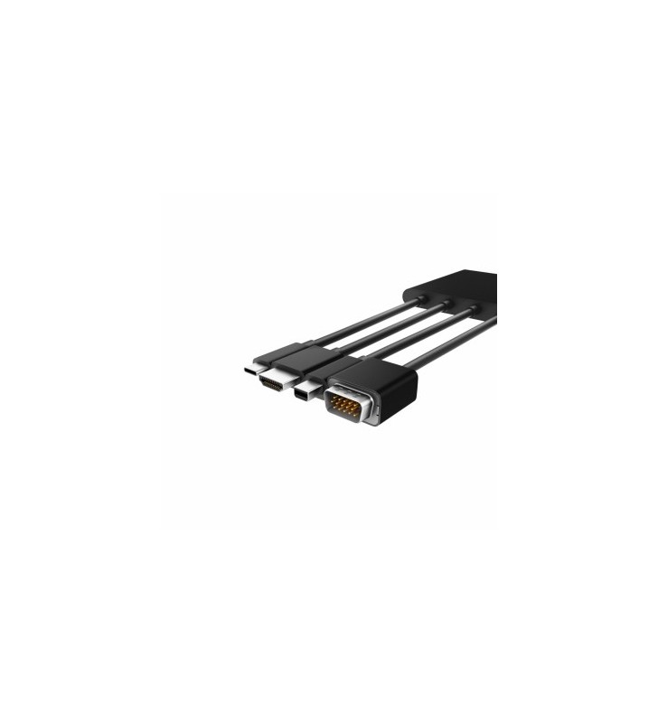 Belkin B2B166 adaptor pentru cabluri video 2,4 m USB tip-C Negru