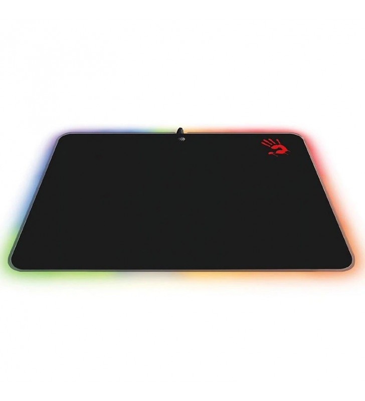 Mouse PAD A4Tech, "RGB Gaming", gaming, cu led, cauciuc si material textil, 358 x 256 x 2.6 mm, negru, "MP-50RS"