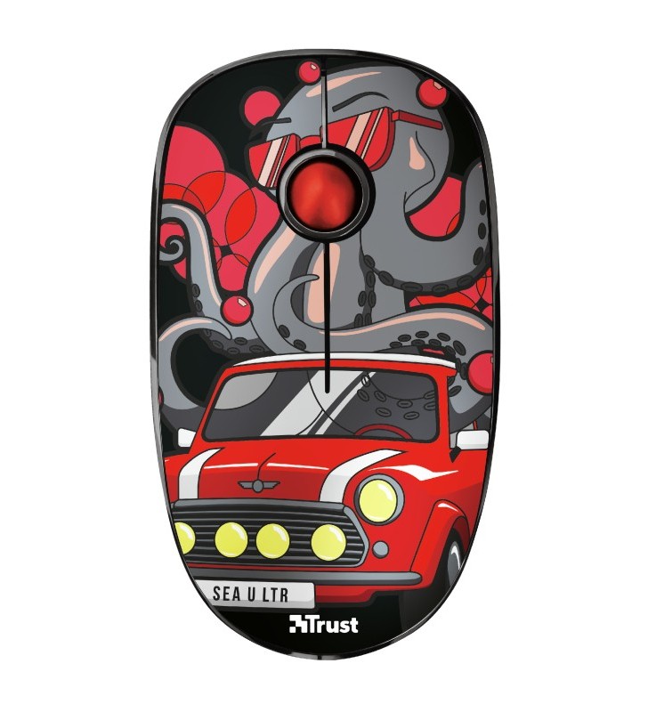 Mouse Trust Sketch Silent Wireless Red 1600 DPI