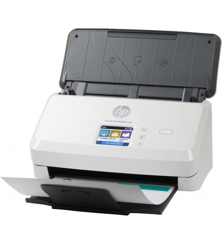 HP Scanjet Pro N4000 snw1 Sheet-fed scaner 600 x 600 DPI A4 Negru, Alb