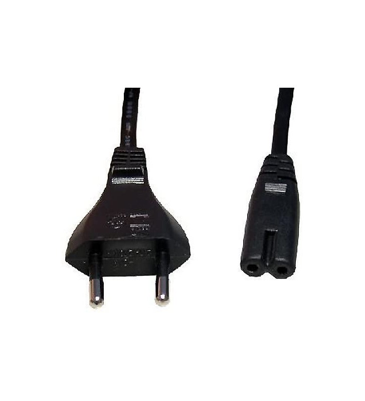 Figure-of-8 EURO power cable  2-pole, black