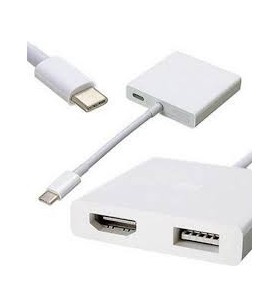 USB-C TO HDMI ADAPTER - M/F/0.15M - WHITE