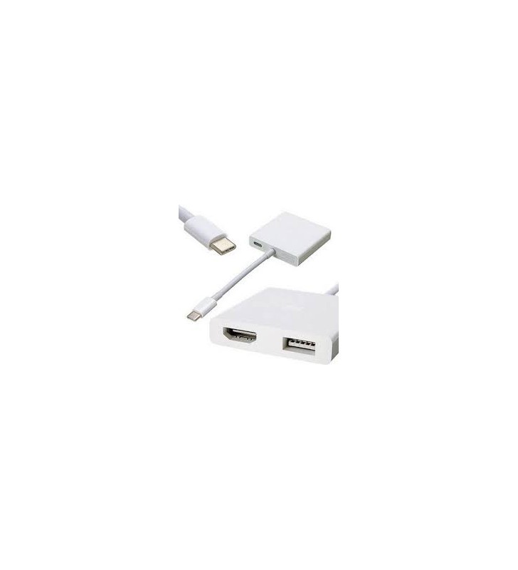 USB-C TO HDMI ADAPTER - M/F/0.15M - WHITE