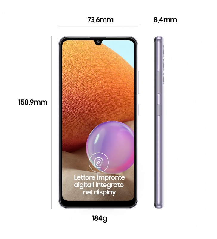 Samsung Galaxy SM-A325F/DS 16,3 cm (6.4") Dual SIM Android 11 4G USB tip-C 4 Giga Bites 128 Giga Bites 5000 mAh Violet