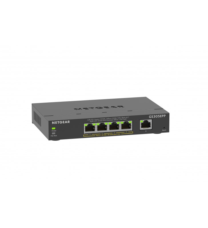 Netgear GS305EPP Gestionate L2/L3 Gigabit Ethernet (10/100/1000) Power over Ethernet (PoE) Suport Negru