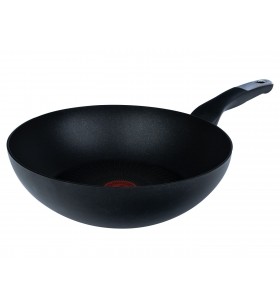 Tigaie wok TEFAL Unlimited 28cm, suprafata anti-aderenta, compatibila cu toase sursele de caldura, Superior Induction,0 PFOA, 0 Cadmiu, 0 Plumb, negru