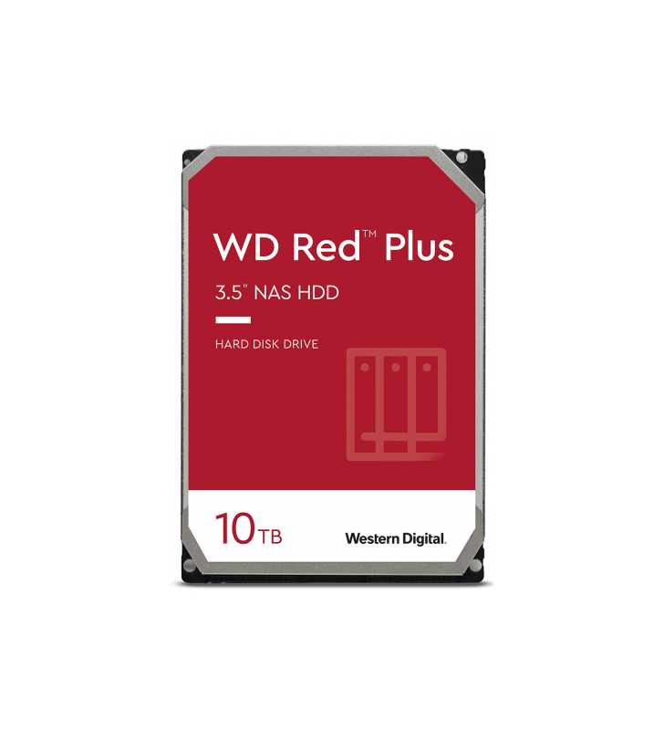 Hard Disk Western Digital Red Plus NAS 10TB, SATA3, 256MB, 3.5inch, Bulk