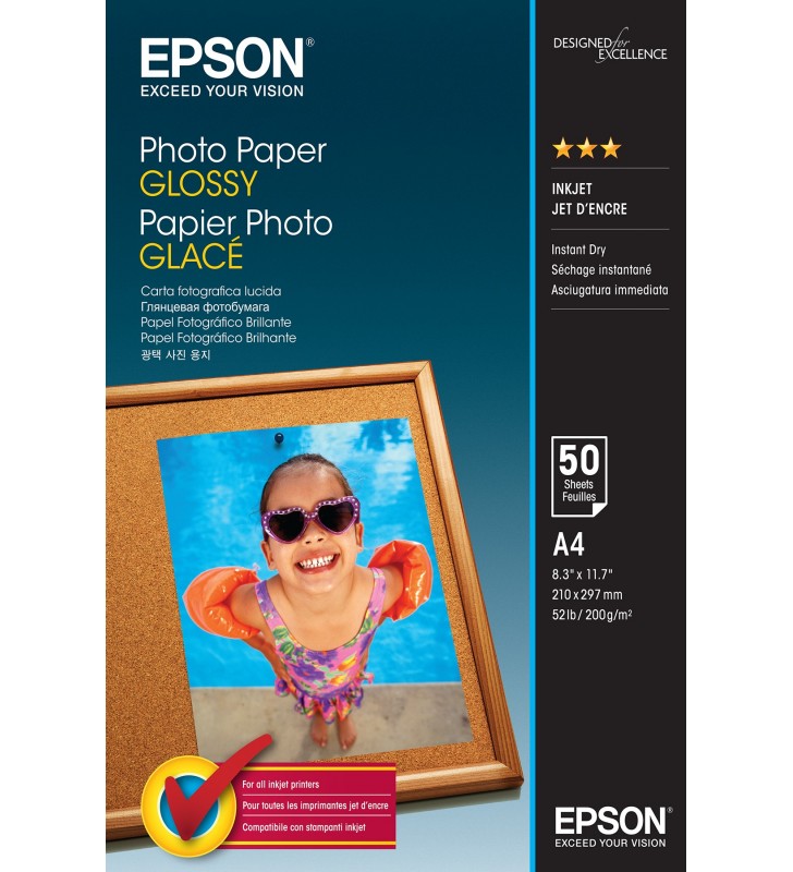 Epson Photo Paper Glossy - A4 - 50 de coli