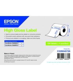 Epson C33S045728 etichete pentru imprimante Alb Eticheta imprimantă auto-adezivă