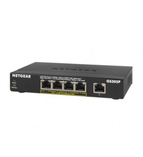 Netgear GS305Pv2 Fara management Gigabit Ethernet (10/100/1000) Power over Ethernet (PoE) Suport Negru