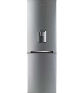Combina frigorifica Daewoo, NoFrost, 60/186 cm, A+/F, 324 l net (230 l + 94 l), Water Dispencer, MultiCooling, front RealInox, inox