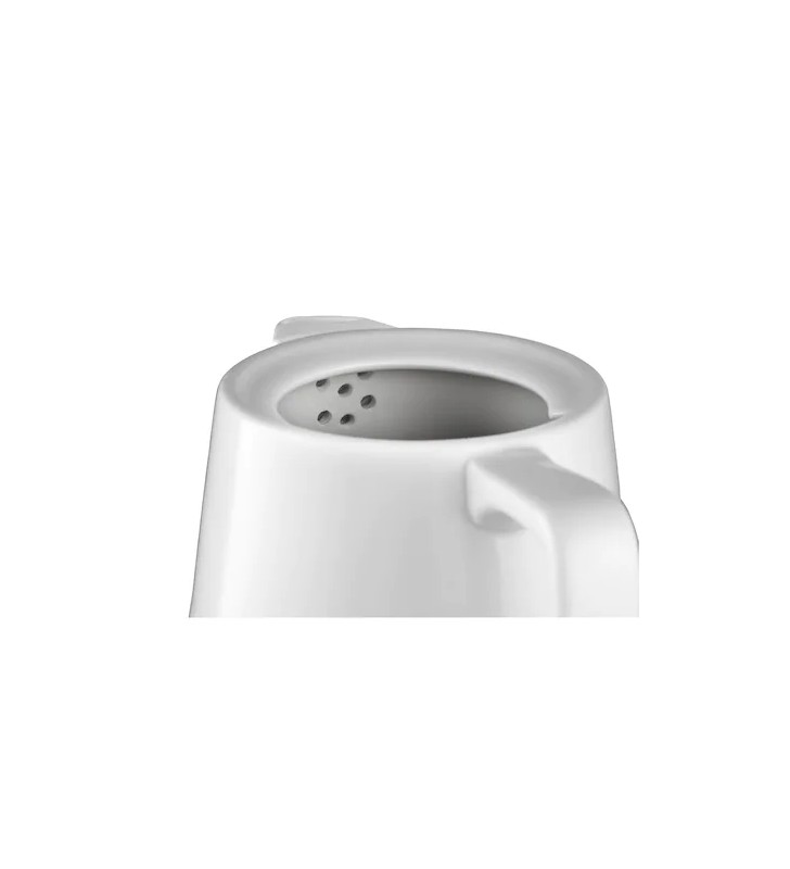 Cana electrica ceramica Concept RK0060, putere 1000 W, volum 1 litru, indicator luminos, auto shut-off, baza rotativa 360 grade, spatiu pentru depozitare cablu, picioruse anti-alunecare, culoare alb+lemn