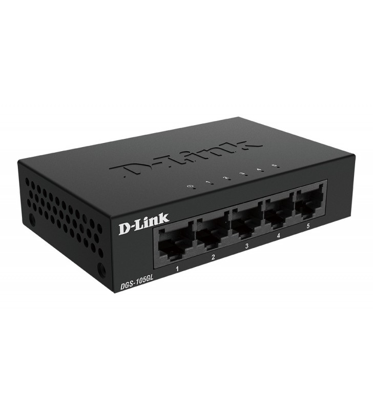 D-Link DGS-105GL/E switch-uri Fara management Gigabit Ethernet (10/100/1000) Negru