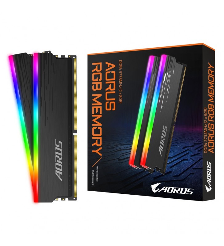 Gigabyte AORUS RGB module de memorie 16 Giga Bites 2 x 8 Giga Bites DDR4 3733 MHz