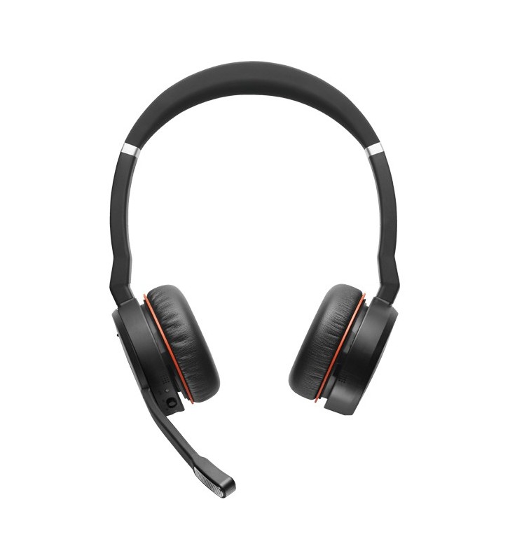 Jabra Evolve 75 UC Stereo Căști Bandă de fixare pe cap Bluetooth Negru, Roşu