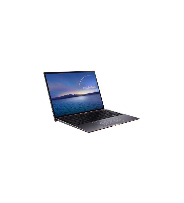 Laptop ASUS ZenBook S UX393EA cu procesor Intel® Core™ i5-1135G7 pana la 4.20 GHz, 13.9", Full HD, 16GB, 1TB SSD, Intel® Iris Xe Graphics, Windows 10 Pro, Jade Black