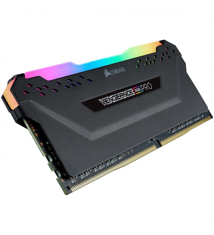 Memorii CORSAIR DDR4 16 GB, frecventa 3200 MHz, 1 modul, radiator, iluminare RGB, "CM4X16GC3200C16W2E"