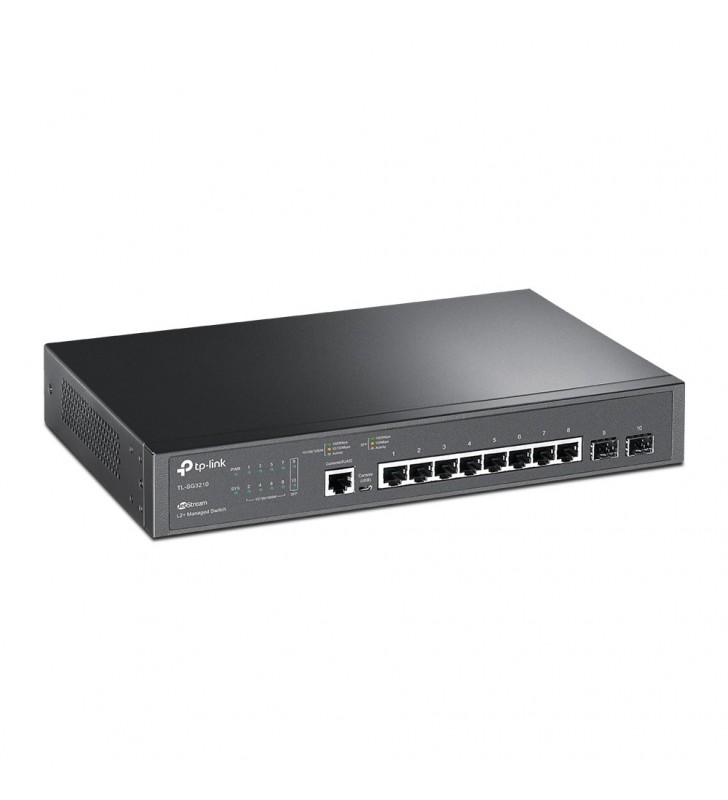 TP-LINK TL-SG3210 switch-uri Gestionate L2 Gigabit Ethernet (10/100/1000) Negru
