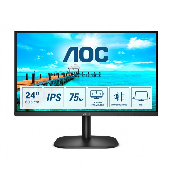 AOC B2 24B2XD LED display 60,5 cm (23.8") 1920 x 1080 Pixel Full HD Negru
