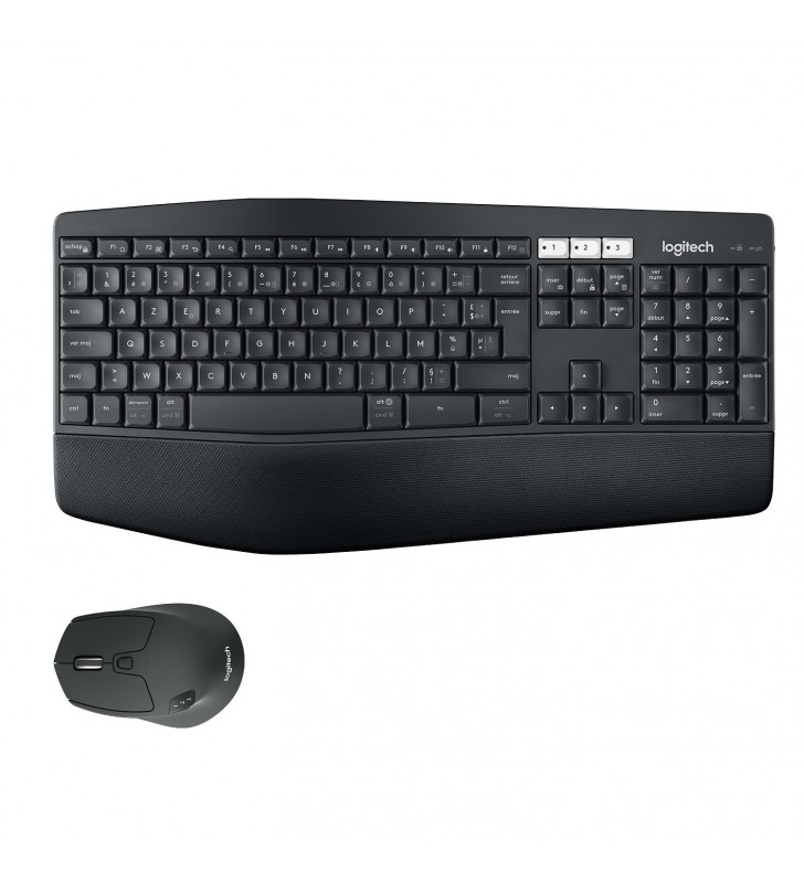 Logitech MK850 tastaturi RF Wireless + Bluetooth AZERTY Flamandă Negru