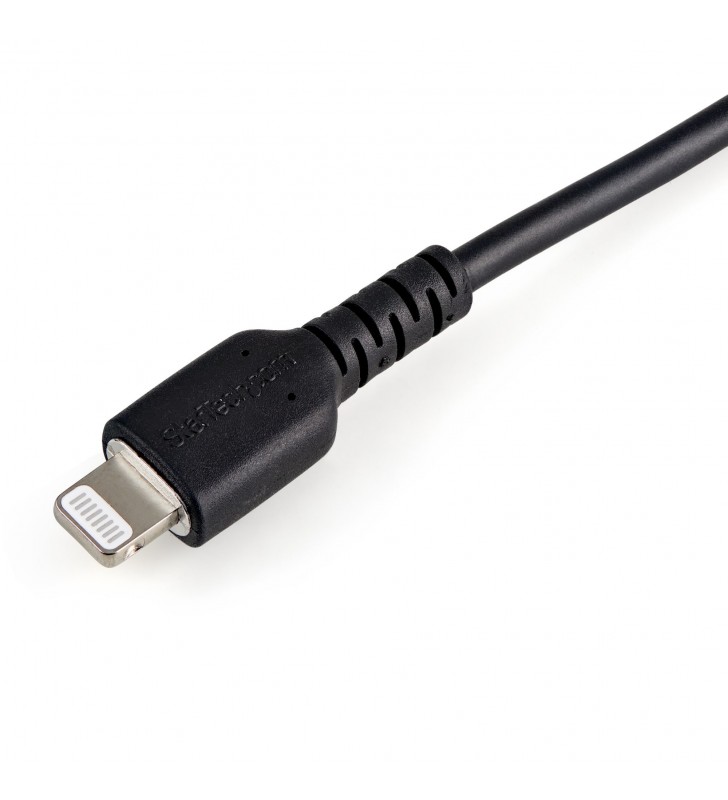 StarTech.com RUSBLTMM30CMB cabluri pentru telefoanele mobile Negru 0,3 m USB A Conector Lightning