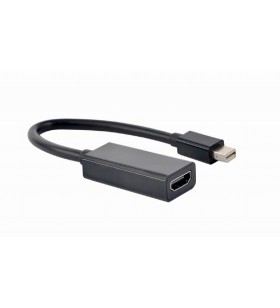 ADAPTOR video GEMBIRD, Mini-DisplayPort (T) la HDMI (M), rezolutie maxima 4K (3840 x 2160) la 30Hz, black, "A-mDPM-HDMIF4K-01"