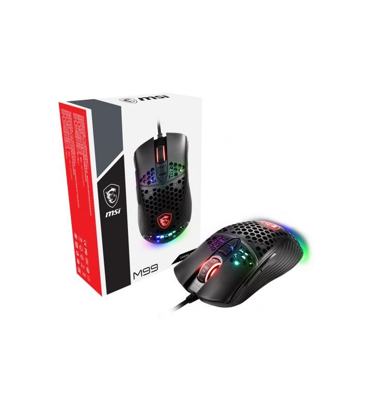 Mouse Optic MSI M99, USB, RGB, Black