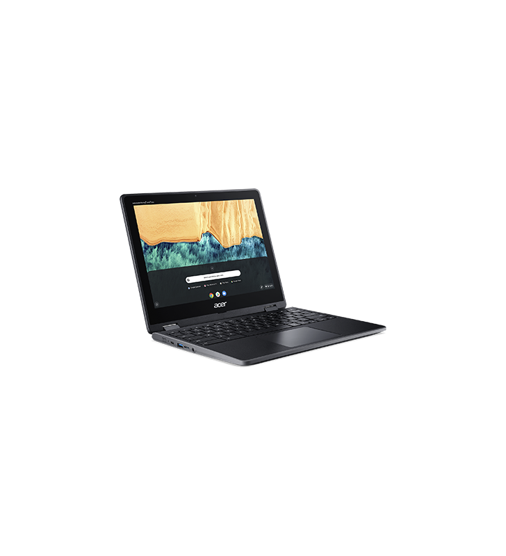 Laptop 2-in-1 Acer Chromebook Spin 512 R851TN-C9GG, Intel Celeron Dual Core N4120, 12inch Touch, RAM 4GB, eMMC 64GB, Intel UHD Graphics 600, Chrome OS, Shale Black