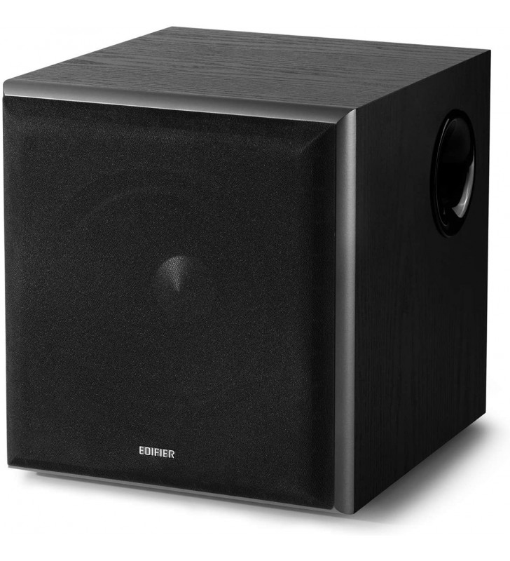 SUBWOOFER EDIFIER, RMS: 70W activ, 8" bass, RCA Line-in/Line-out, automatic stand-by, frecv. 38Hz-200Hz, MDF 21mm, black, " T5-BK" (include TV 3 lei)