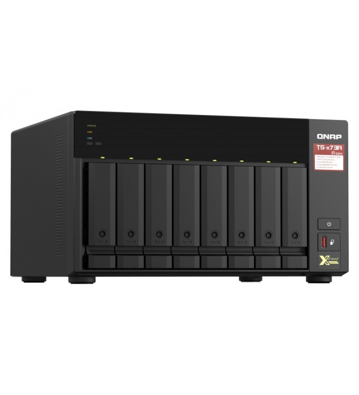 QNAP TS-873A-8G NAS & servere de stocare a datelor Tower Ethernet LAN Negru V1500B