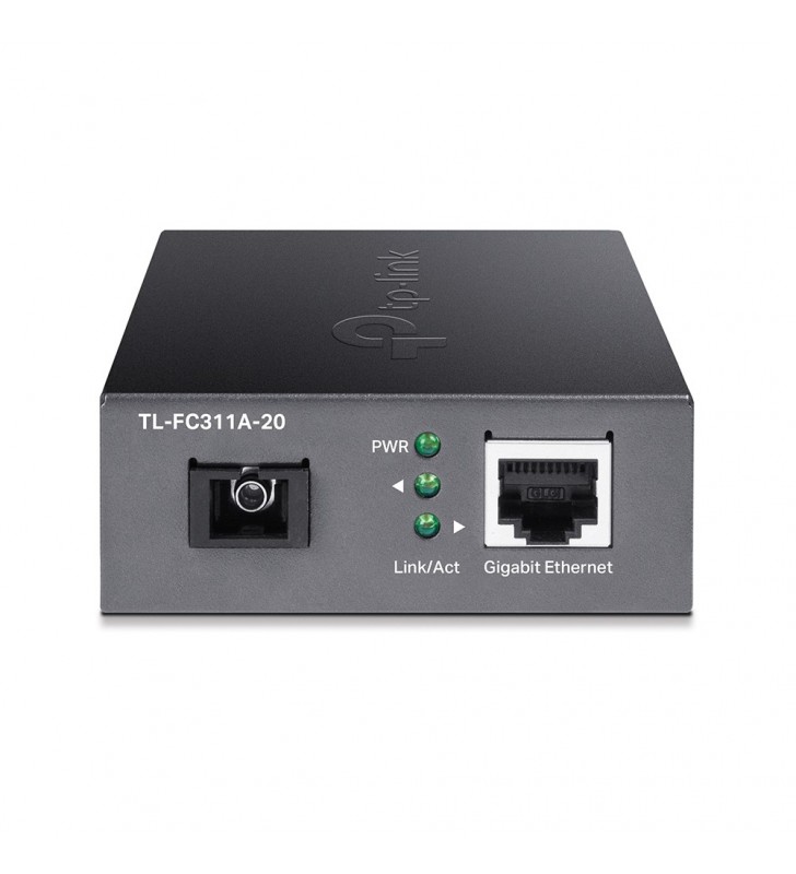 TP-LINK TL-FC311A-20 convertoare media pentru rețea 1000 Mbit/s 1550 nm Monomodală Negru