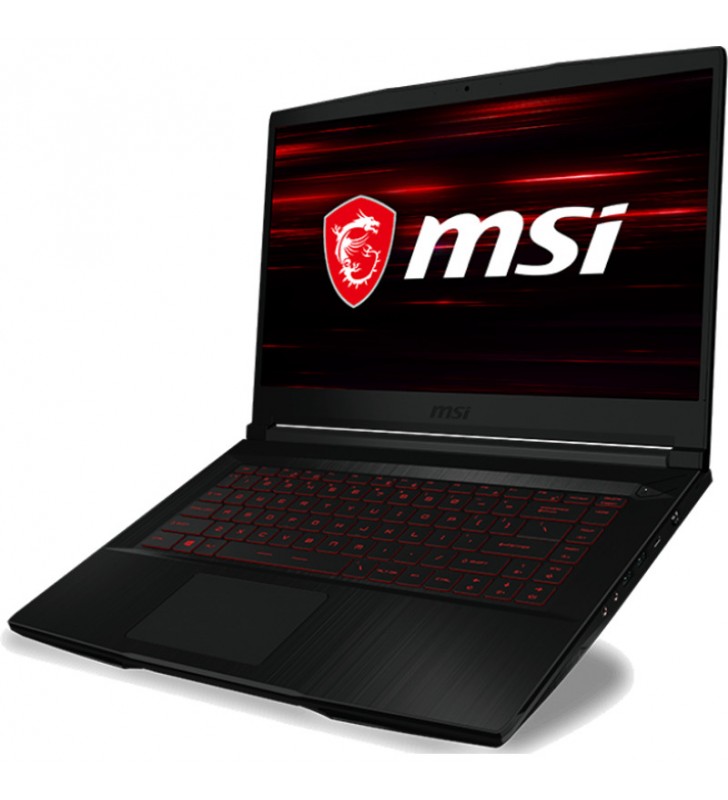Laptop MSI GF63 Thin 10SC, Intel Core i5-10300H, 15.6inch, RAM 8GB, SSD 256GB, nVidia GeForce GTX 1650 Ti Max-Q 4GB, No OS, Black