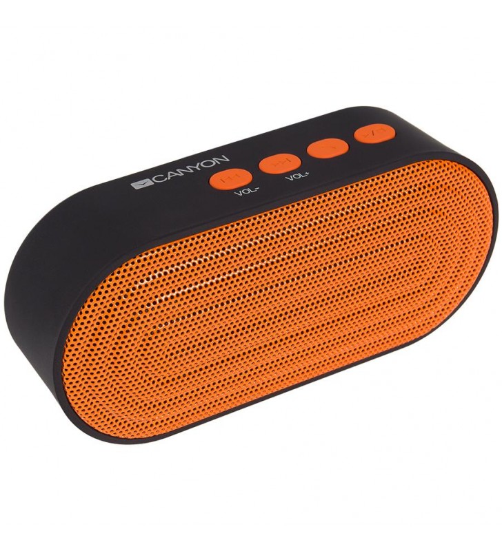 CANYON Portable Bluetooth V4.2+EDR stereo speaker with 3.5mm Aux, microSD card slot, USB / micro-USB port, bulit in 300mA batter