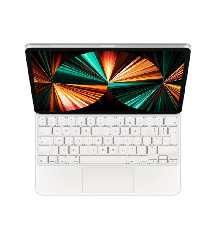 Husa cu tastatura Apple Magic Keyboard pentru iPad Pro 12.9" (gen.5) Alb, layout INT