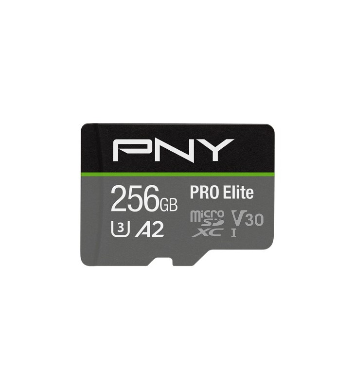 Memory Card PNY Pro Elite microSDXC 256GB, Class10 U3+ Adaptor SD