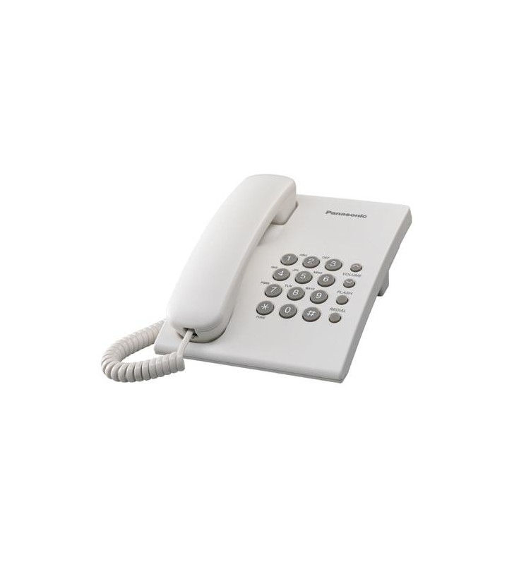 Telefon analogic Panasonic KX-TS500FXW, alb
