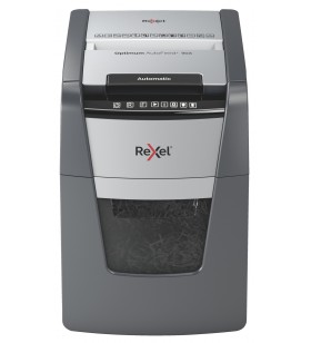 Distrugator automat documente Rexel OPTIMUM  90X ,  90 coli, P4, cross-cut (tip confeti), cos  34 litri, negru-gri, "2020090XEU"