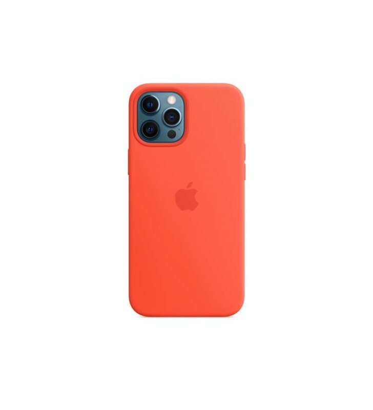 Protectie pentru spate Apple MagSafe Silicone pentru Iphone 12 Pro Max, Electric Orange